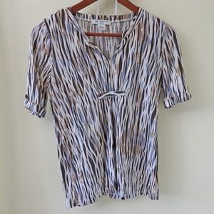 [Liz Claiborne] Short Sleeve Printed Shirt